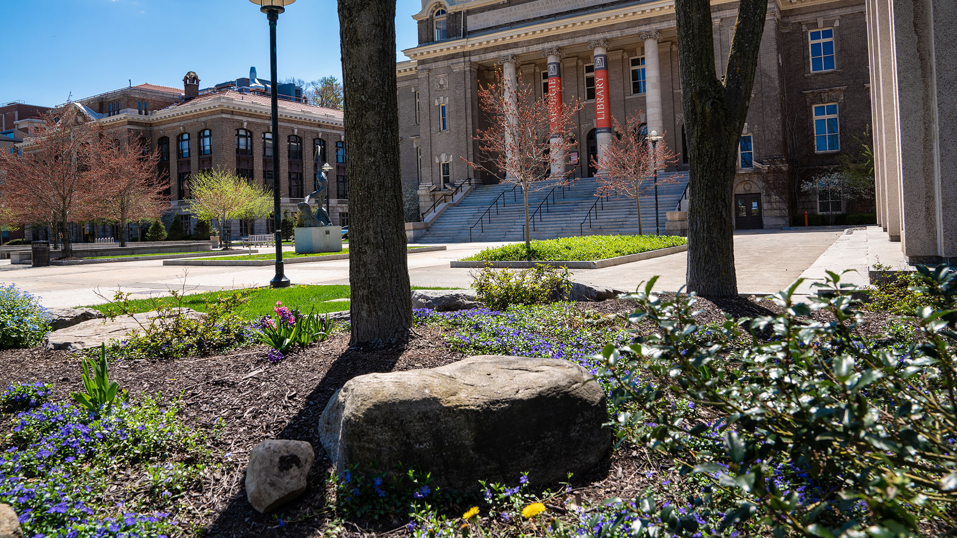 Syracuse University campus in spring